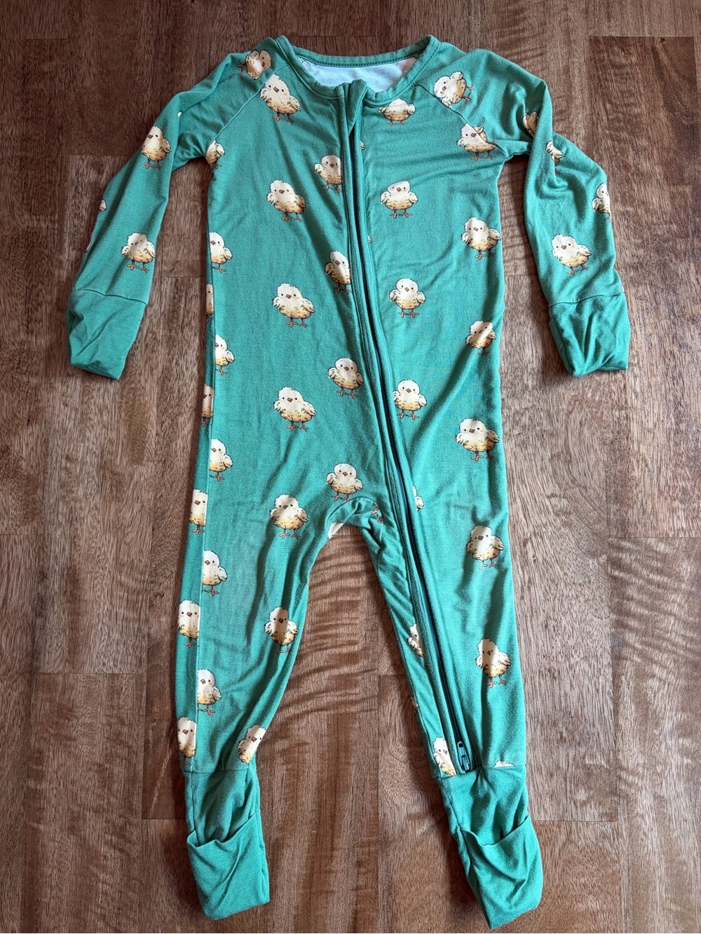 Little One Shop Bamboo Chick-Print Footed One-Piece Pajama